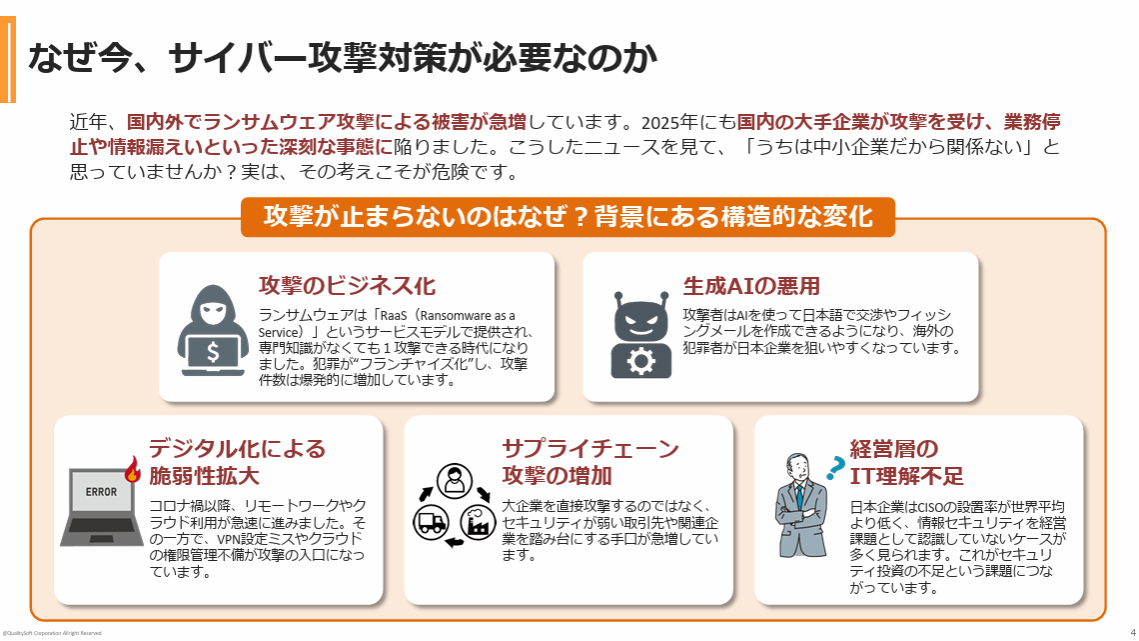 2025年版 ランサムウェア攻撃の構造変化と中小企業の「実践的対策」 資料イメージ1